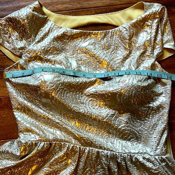 Adrianna Papeli Harvey Logan Metallic Dress - Picture 11 of 12